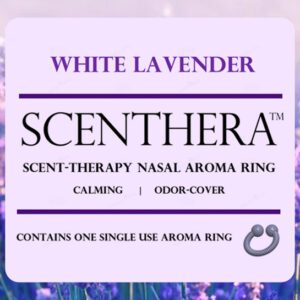 White lavender scent therapy nasal aroma ring.